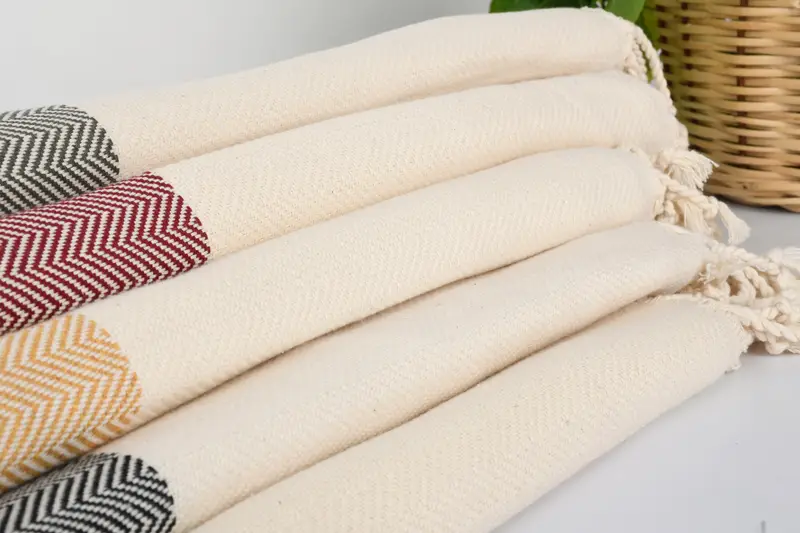 Gift For Him, Quick-drying cotton Turkish beach towel, Mother Of The Groom Gift, 70x36 Cotton Zig zag Towel, Absorbent towel, Sand-free towel - 3