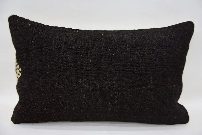 Bed Vintage Gift Pillow, Seasonal Gift 12x20 inch Plaid WovenBeige Pillow Case - 1
