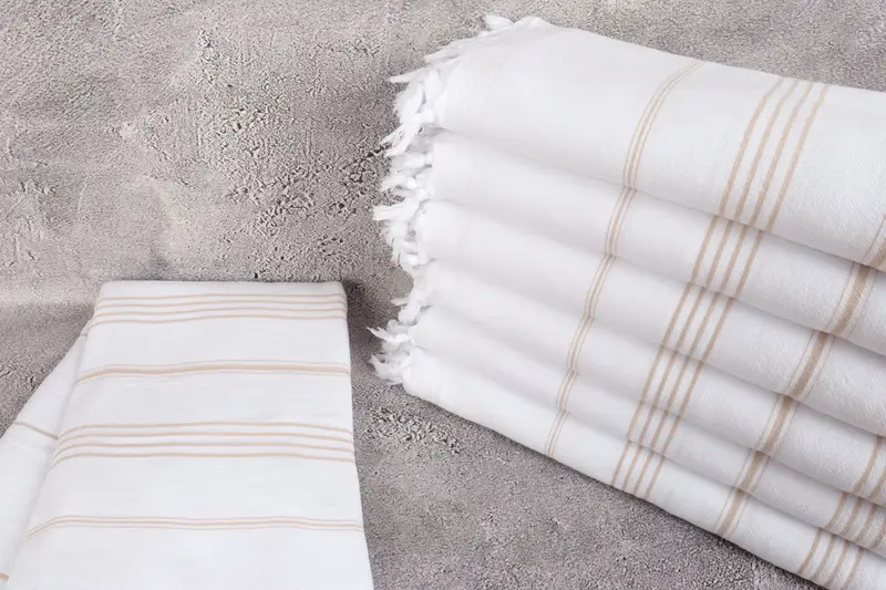 Housewarming Gift, Lightweight Turkish towel, 68x36 Cotton Striped Terry Towel, Bachelor Gifts, Personalized Wedding Gift For Couple, Gifts For Him - 2