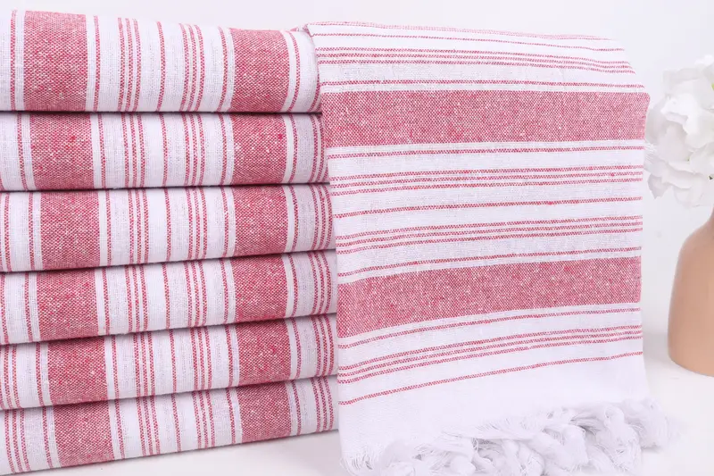 Bridal Party Gifts, Bridal Shower Favors, Turkish towel, 68x32 Cotton Striped Towel, Monogrammed Beach Towel, Turkish Beach Towel Personalized - 2