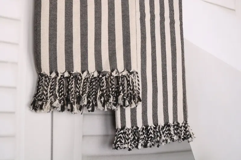 70x40 Linen Striped Towel, Best Friend Wedding Gift, Absorbent towel, Soft towel, Yoga Towel, Gift For Coworker, Turkish Towel Beach, Holiday Towel - 8