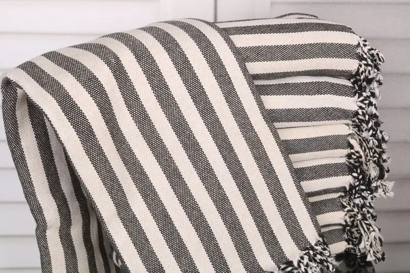 70x40 Linen Striped Towel, Best Friend Wedding Gift, Absorbent towel, Soft towel, Yoga Towel, Gift For Coworker, Turkish Towel Beach, Holiday Towel - 1