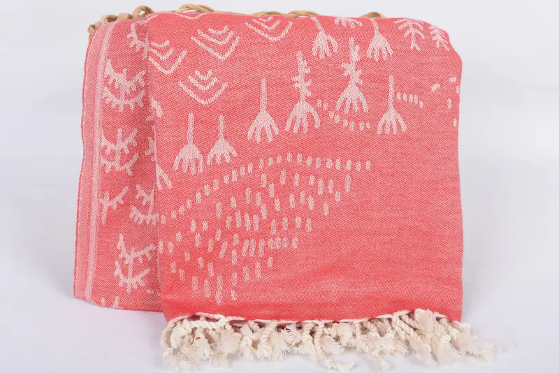 Custom Hochzeitsgeschenk, leichtes türkisches Handtuch, großes türkisches Handtuch, Valentinstag Geschenk, Spa -Handtuch, 68x40 Cotton Mountain Design Handtuch - 6