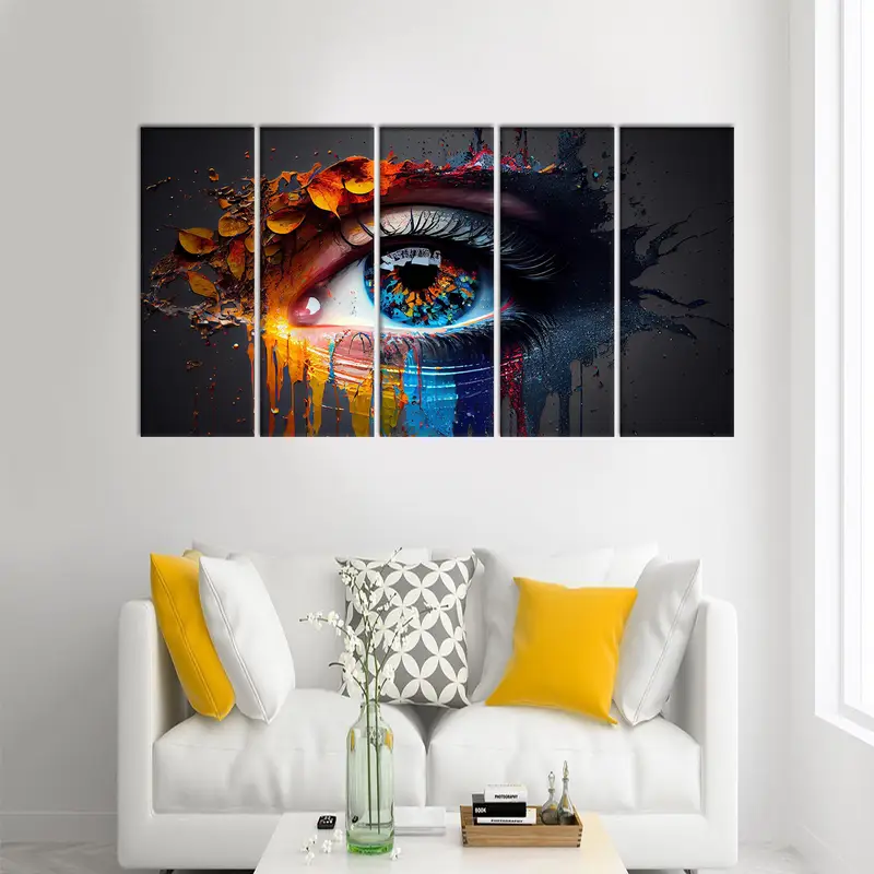 Eye Canvas Art, Abstract Eye Art, Colorful Art Decor, Colorful Eye Art, Wall Hanging Art, Home Decor Art, Office Art Decor, Modern Canvas - 3