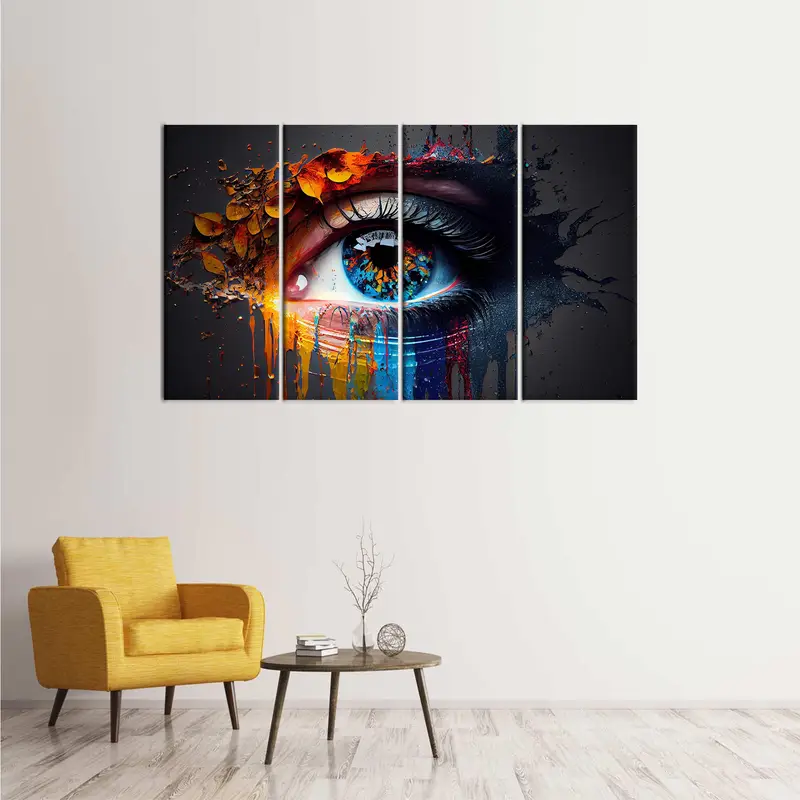 Eye Canvas Art, Abstract Eye Art, Colorful Art Decor, Colorful Eye Art, Wall Hanging Art, Home Decor Art, Office Art Decor, Modern Canvas - 2