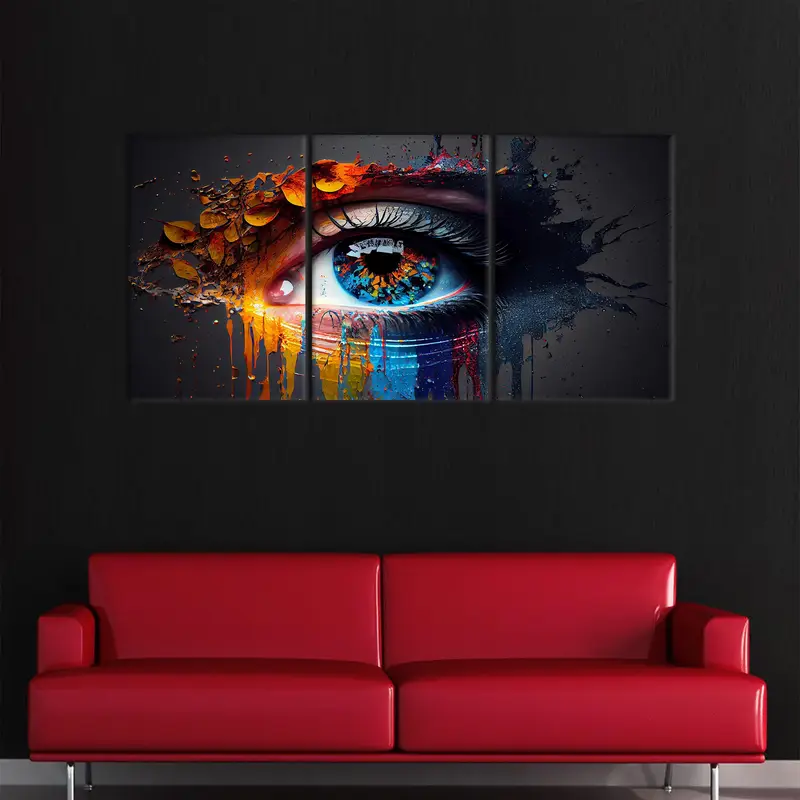 Eye Canvas Art, Abstract Eye Art, Colorful Art Decor, Colorful Eye Art, Wall Hanging Art, Home Decor Art, Office Art Decor, Modern Canvas - 5