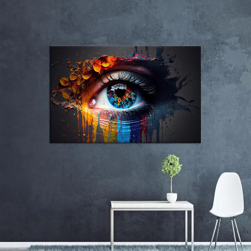 Eye Canvas Art, Abstract Eye Art, Colorful Art Decor, Colorful Eye Art, Wall Hanging Art, Home Decor Art, Office Art Decor, Modern Canvas - 1
