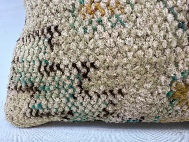 10x20 Bej Yastık Sham, Kanepe Dövme Yastığı Kılıfı, Etnik Kilim Halı Yastığı, Yastık Kılıfı, Ev Dekor Yastığı, Türk Kilim Yastığı - 4
