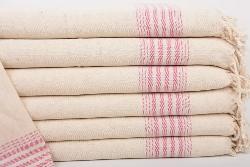 Turkish Hand Towel Personalized Gift, Fuchsia Striped, 36x18 Inches