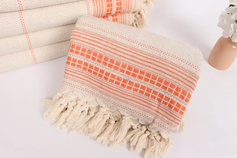 Bachelorette Party Favors, Bridesmaid Gifts Personalized, Throw Blanket Couch, Wedding Hand Made Gift, 96x94 Linen Striped Towel, Bachelorette Gifts - 4