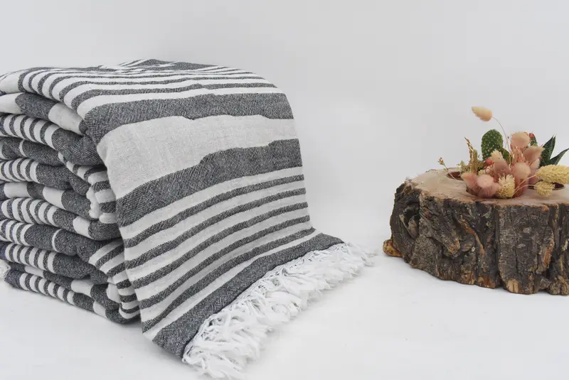 Custom Wedding Gifts, Turkish Bedcover, Oversized Beach Towel, 84x60 Cotton Patterned Towel, Personalized Blanket, Summer Gift, Turkish Blanket - 3