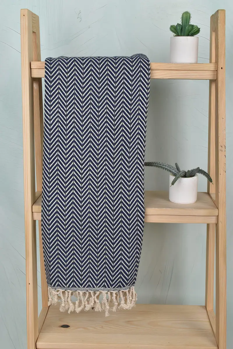 Monogram Beach Towel, Sand-resistant towel, Turkish Towel Monogram, Baby Boy Gift, 70x40 Cotton Zig zag Towel, Beach Size Towel, Wedding Gifts Towel - 8