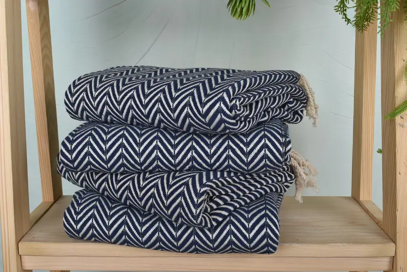 Monogram Beach Towel, Sand-resistant towel, Turkish Towel Monogram, Baby Boy Gift, 70x40 Cotton Zig zag Towel, Beach Size Towel, Wedding Gifts Towel - 7