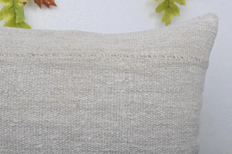 Garden Pillow Cover, Vintage Kilim Throw Pillow, Turkish Kilim Pillow, 16x24 Beige Pillow Sham, Interior Designer Pillow, Cushion Cover - 5