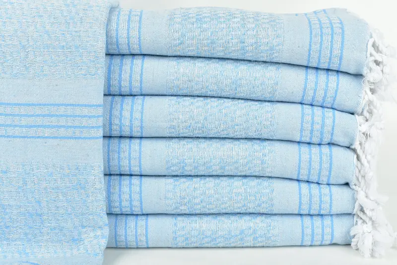 Organic Beach Towel, Quick-dry towel, Turkish Towel Beach, Beach Size Towel, Embroidery Towels, 70x36 Linen Striped Towel, Housewarming Gift - 1