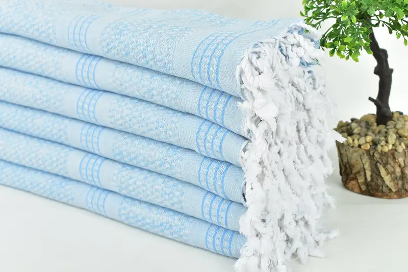 Organic Beach Towel, Quick-dry towel, Turkish Towel Beach, Beach Size Towel, Embroidery Towels, 70x36 Linen Striped Towel, Housewarming Gift - 3