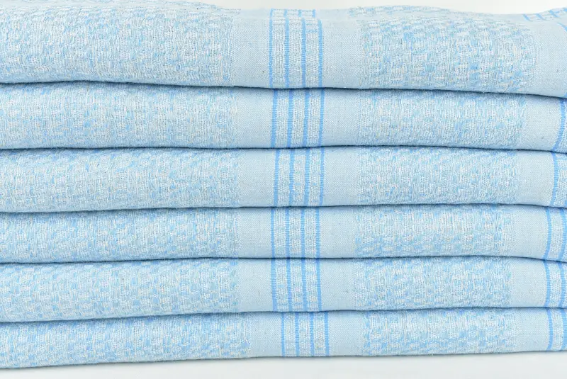 Organic Beach Towel, Quick-dry towel, Turkish Towel Beach, Beach Size Towel, Embroidery Towels, 70x36 Linen Striped Towel, Housewarming Gift - 2