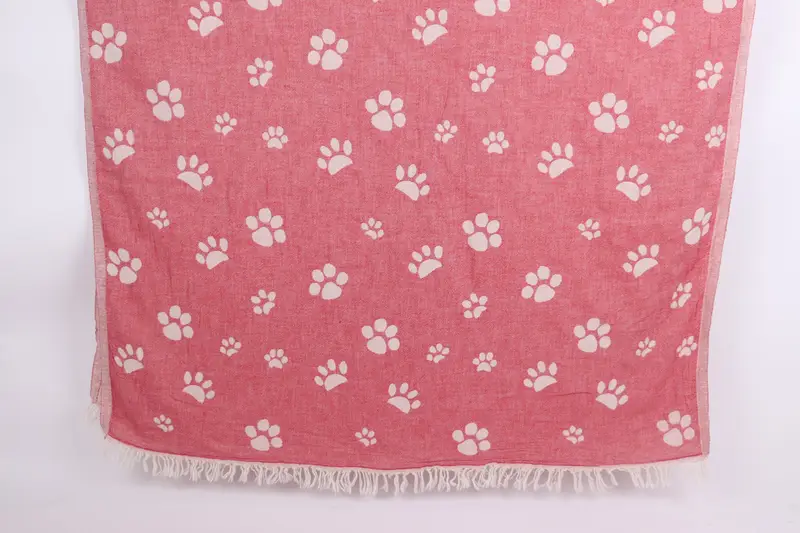 Bachelorette Party Favors, 70x36 Cotton Paw Design Towel, Halloween Gifts, Monogrammed Beach Towel, Best Wedding Gift, Quick-Dry Beach Towel - 1