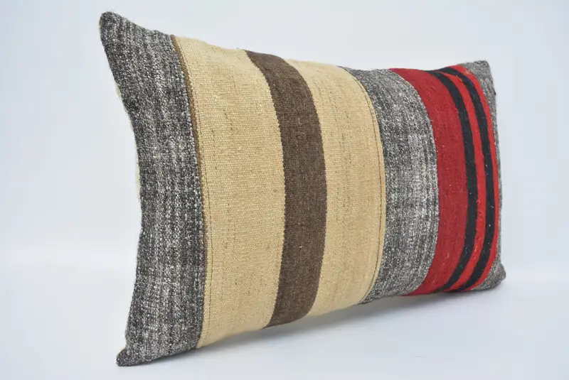 Pillow Cover, Gift Pillow, Art Deco Pillow Case, Outdoor Patio Pillow Sham, 16x24 Beige Pillow Case, Kilim Cushion Sham, Handmade Kilim Cushion - 3