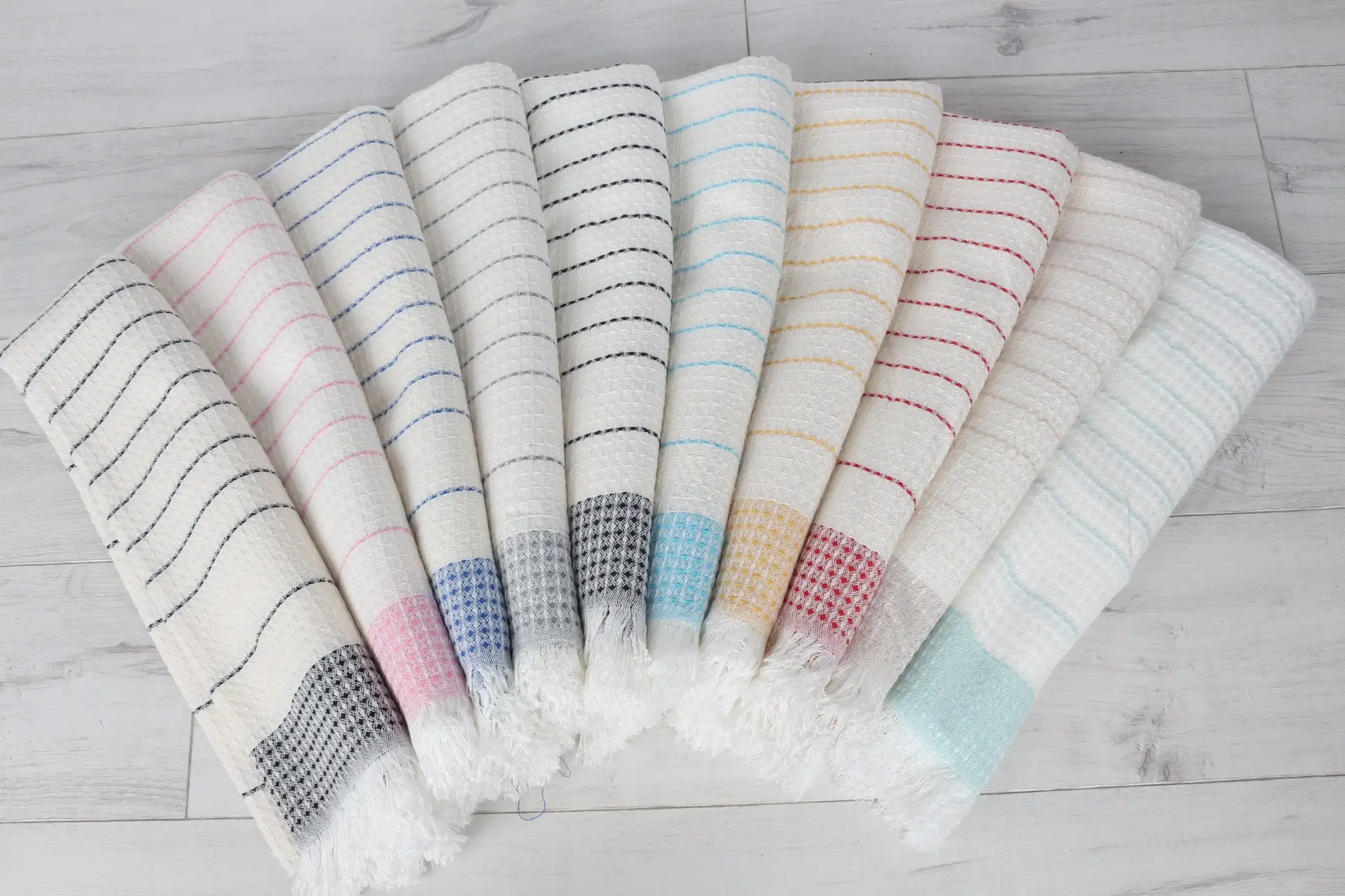 Bachelorette Party Favors Turkish Cotton Waffle Towel, Beige, 70x40 Inches - 1