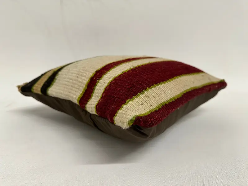 Home Decor Pillow, Square Throw Pillow Sham, Turkish Kilim Pillow, Pillow Sham, 12x12 Beige Cushion, Indoor Pillow Sham, Handmade Kilim Cushion - 6