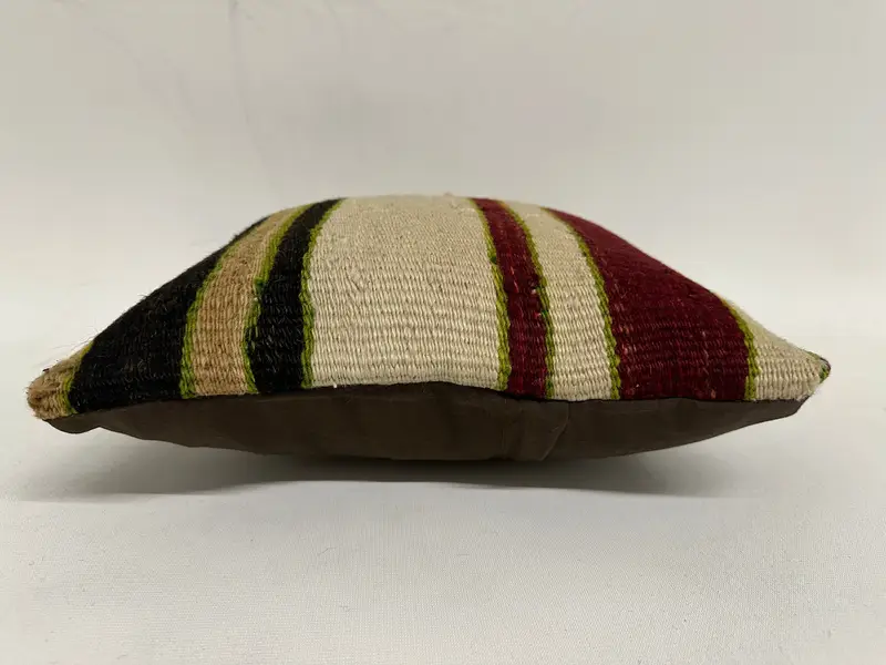 Home Decor Pillow, Square Throw Pillow Sham, Turkish Kilim Pillow, Pillow Sham, 12x12 Beige Cushion, Indoor Pillow Sham, Handmade Kilim Cushion - 5