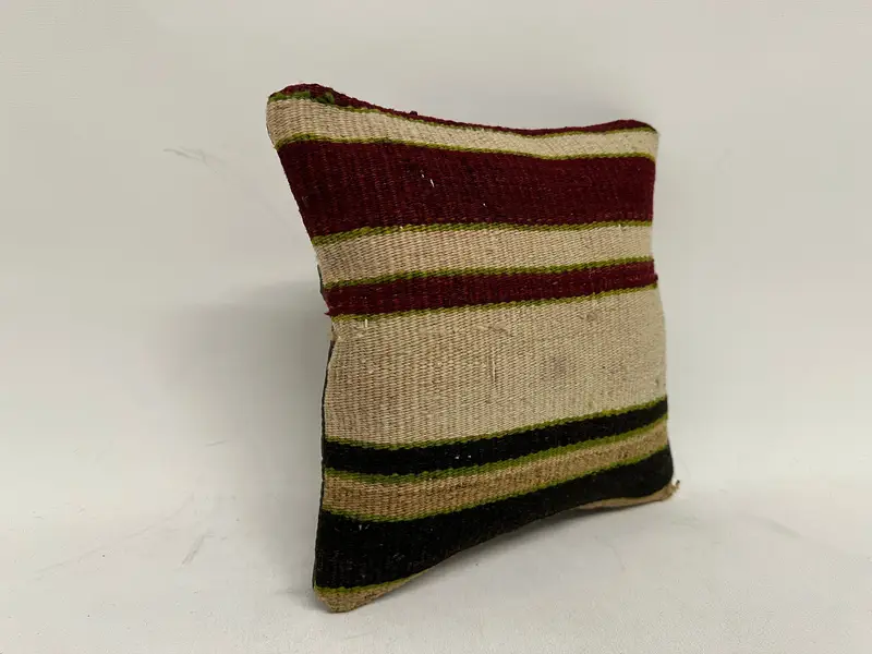 Home Decor Pillow, Square Throw Pillow Sham, Turkish Kilim Pillow, Pillow Sham, 12x12 Beige Cushion, Indoor Pillow Sham, Handmade Kilim Cushion - 3