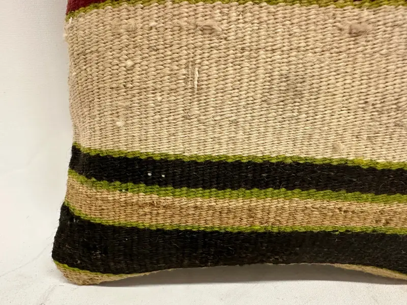Home Decor Pillow, Square Throw Pillow Sham, Turkish Kilim Pillow, Pillow Sham, 12x12 Beige Cushion, Indoor Pillow Sham, Handmade Kilim Cushion - 2