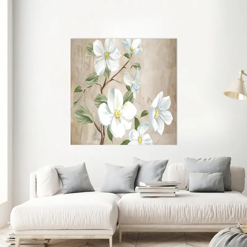 Daisy Flowers Art, White Flowers, Botanical Artwork, Canvas Wall Art, Floral Canvas Art, Wall Art Decor, Home Decor, Modern Canvas Art - 2