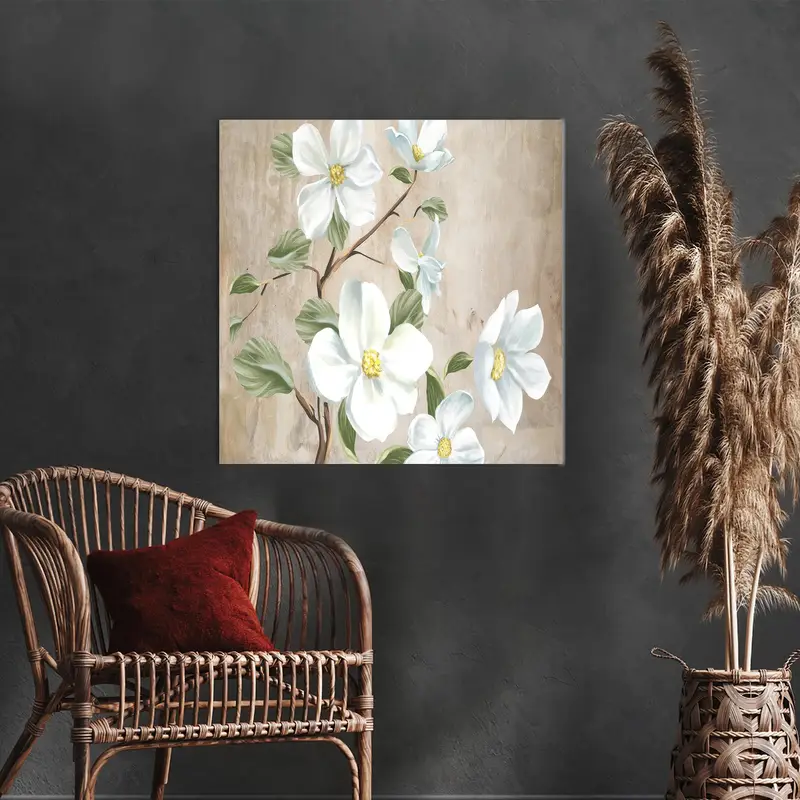 Daisy Flowers Art, White Flowers, Botanical Artwork, Canvas Wall Art, Floral Canvas Art, Wall Art Decor, Home Decor, Modern Canvas Art - 3