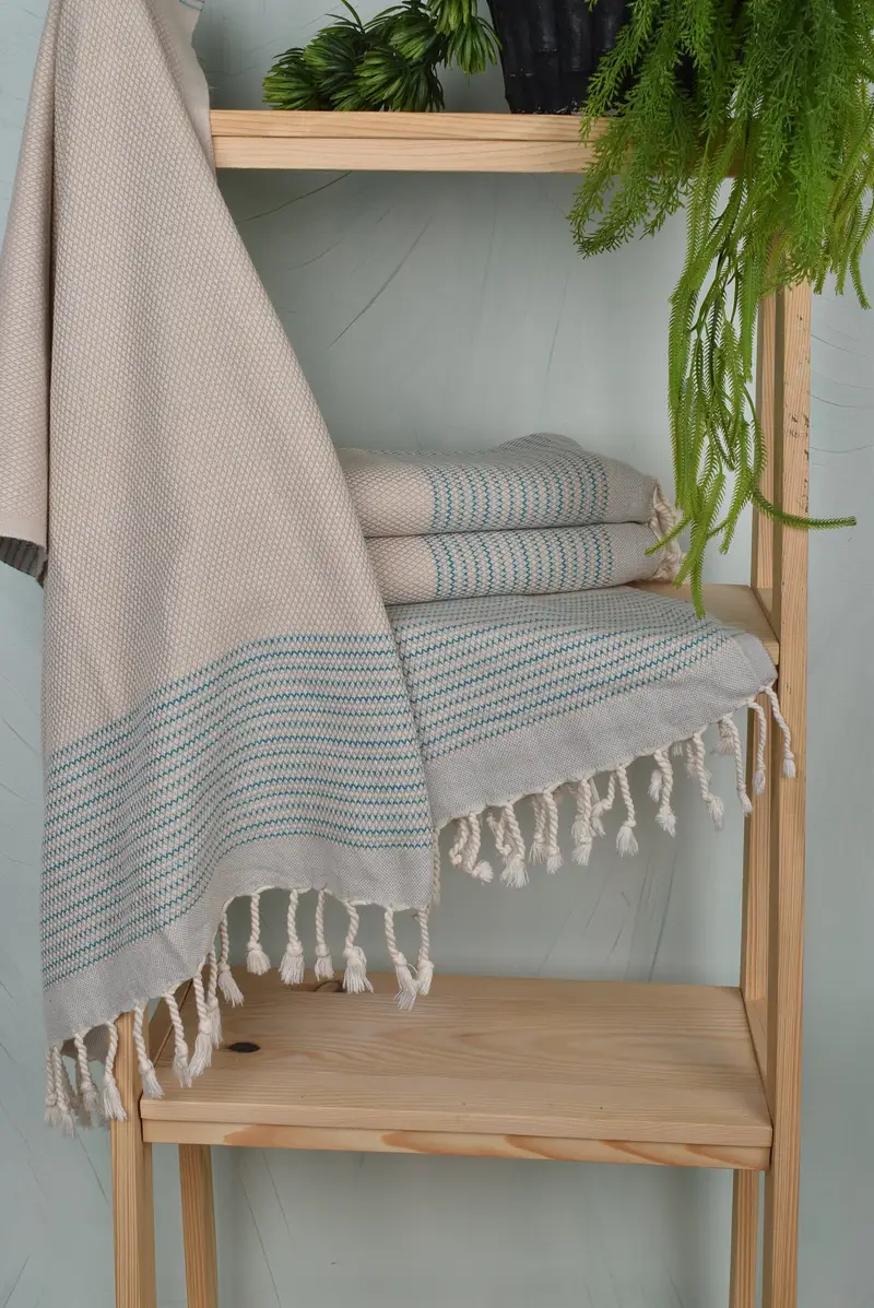 Home Decor Gifts, Small Bath Towels, 36x20 Cotton Striped Towel, Monogram Kitchen Towel, Personalized Hand Towel, Bridal Gifts, Gift For Him - 6
