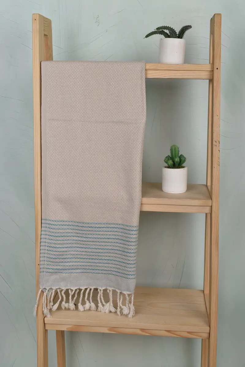 Home Decor Gifts, Small Bath Towels, 36x20 Cotton Striped Towel, Monogram Kitchen Towel, Personalized Hand Towel, Bridal Gifts, Gift For Him - 8