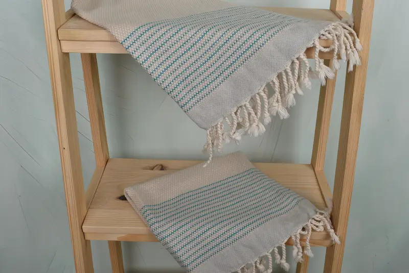 Home Decor Gifts, Small Bath Towels, 36x20 Cotton Striped Towel, Monogram Kitchen Towel, Personalized Hand Towel, Bridal Gifts, Gift For Him - 5