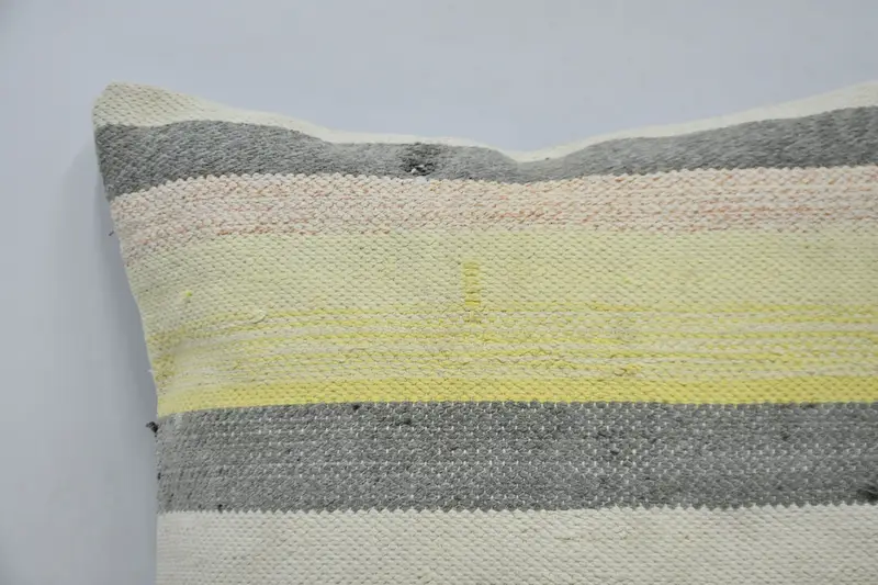 Interior Designer Pillow, 20x20 Beige Pillow, Turkish Corner Pillow Case, Kilim Cushion Sham, Pillow Sham, Bench Pillow Cover, Antique Pillows - 2