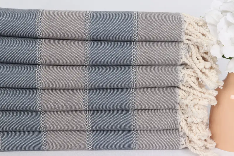 Custom Wedding Gifts, Handmade Gift, Turkish towel, Spa Towel, Soft and absorbent Turkish towel, Bachelorette Party Gift, 68x36 Cotton Striped Towel - 3