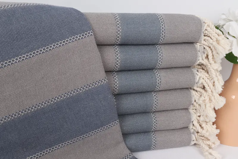 Custom Wedding Gifts, Handmade Gift, Turkish towel, Spa Towel, Soft and absorbent Turkish towel, Bachelorette Party Gift, 68x36 Cotton Striped Towel - 1