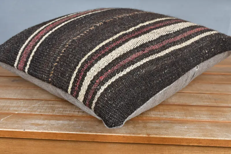 Pillow for Sofa, Traditional Cushion, Cushion Case, 16x16 Brown Cushion Case, Bed Cushion Cover, Turkish Pillow, Wholesale Pillow Sham, Boho Pillow - 4