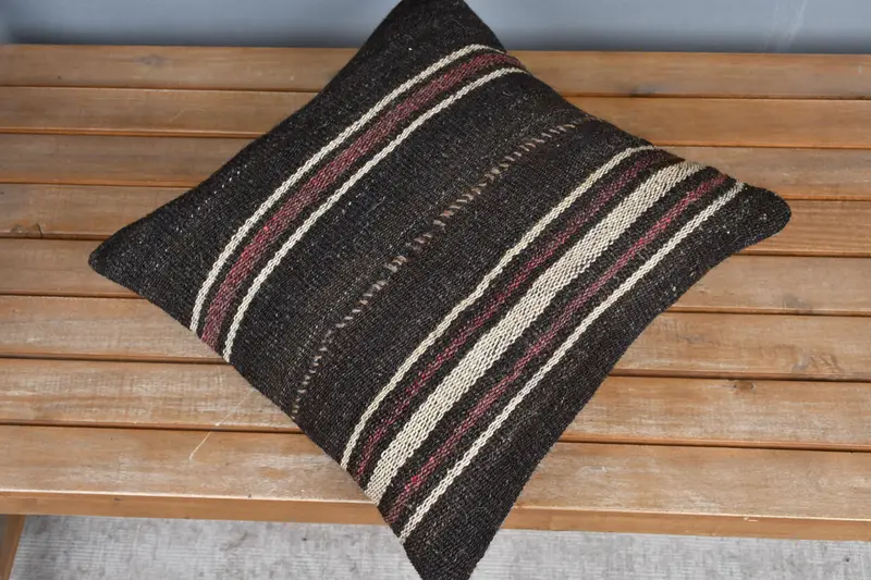 Pillow for Sofa, Traditional Cushion, Cushion Case, 16x16 Brown Cushion Case, Bed Cushion Cover, Turkish Pillow, Wholesale Pillow Sham, Boho Pillow - 2