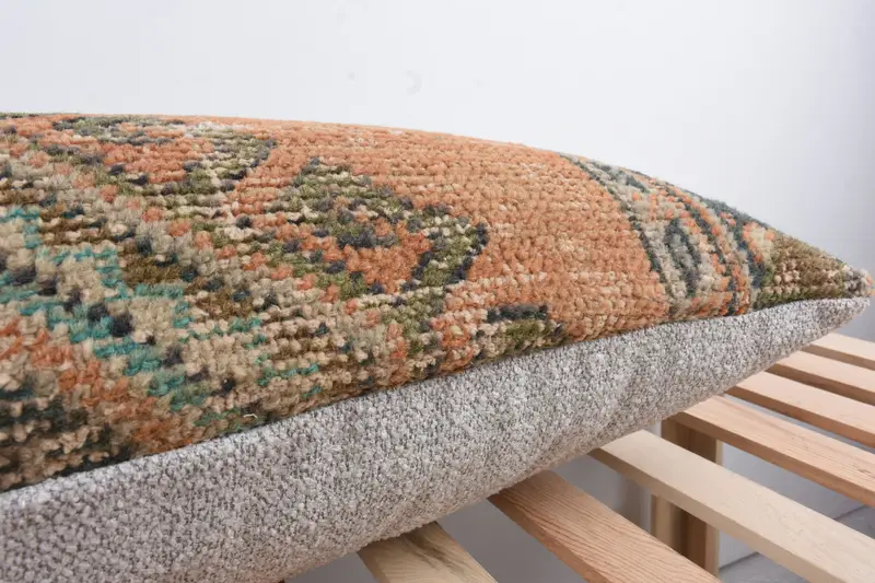 Vintage Kilim Throw Pillow, Antique Pillows, Kilim Pillow, Accent Throw Pillow Cover, 16x48 Red Cushion, Cushion Case, Outdoor Patio Pillow Case - 7