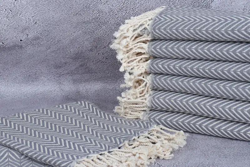 70x40 Cotton Zig zag Towel, Bulk Order Towel, Wedding Favors, Gift For Mom, Cotton towel, Best Beach Towel, Eco-friendly Turkish peshtemal towel - 2