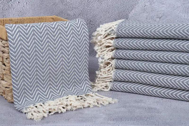 70x40 Cotton Zig zag Towel, Bulk Order Towel, Wedding Favors, Gift For Mom, Cotton towel, Best Beach Towel, Eco-friendly Turkish peshtemal towel - 3