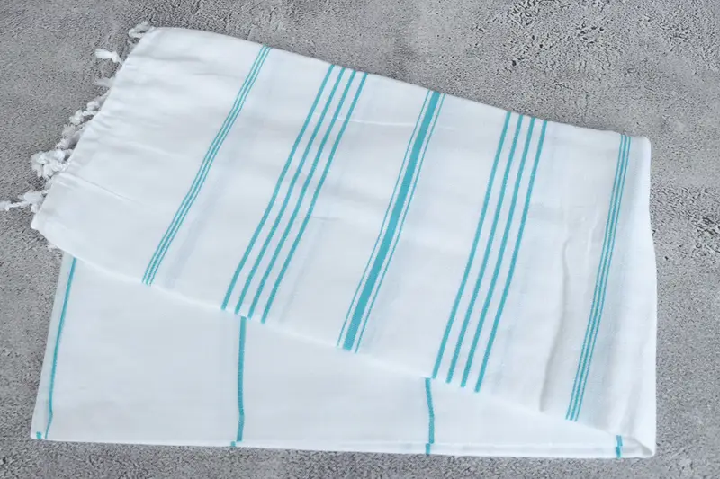 Turkish bath towel, 70x40 Cotton Striped Towel, Housewarming Gift, Lightweight towel, Embroidered Towel, Best Friend Christmas Gift, Gym Towel - 6