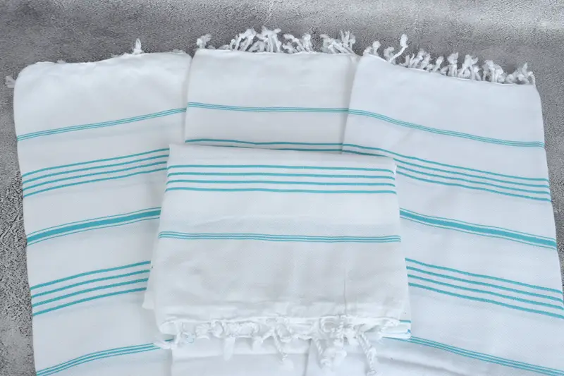 Turkish bath towel, 70x40 Cotton Striped Towel, Housewarming Gift, Lightweight towel, Embroidered Towel, Best Friend Christmas Gift, Gym Towel - 4