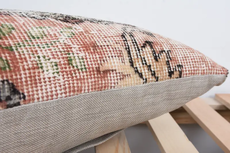 Home Decor Pillow, Ethnic Throw Pillow, Morroccon Kilim Cushion Cushion Case, 12x24 Red Cushion, Pillow for Sofa, Pillow, Antique Pillows - 7