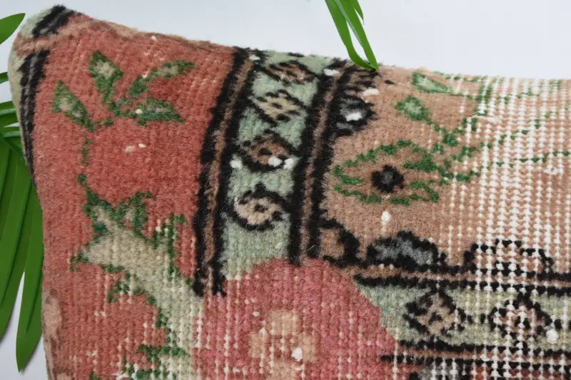 Home Decor Pillow, Ethnic Throw Pillow, Morroccon Kilim Cushion Cushion Case, 12x24 Red Cushion, Pillow for Sofa, Pillow, Antique Pillows - 2