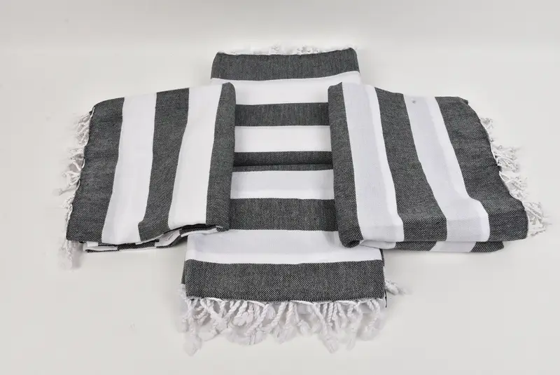 Turkish Towel Set, Bridal Party Gifts, 70x40 Cotton Striped Towel, Lightweight towel, Gift For Wedding Day, Sand-free towel, Custom Towel - 6