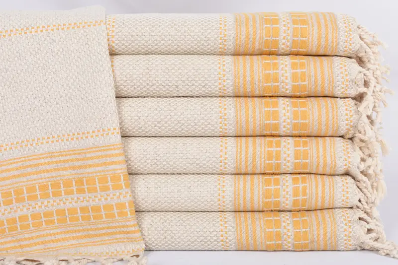 Wedding Gift, Monogram Kitchen Towel, Gift For Her, Wedding Hand Made Gift, 40x20 Linen Striped Towel, Home Gift, Wedding Favors, Guest Towel - 1