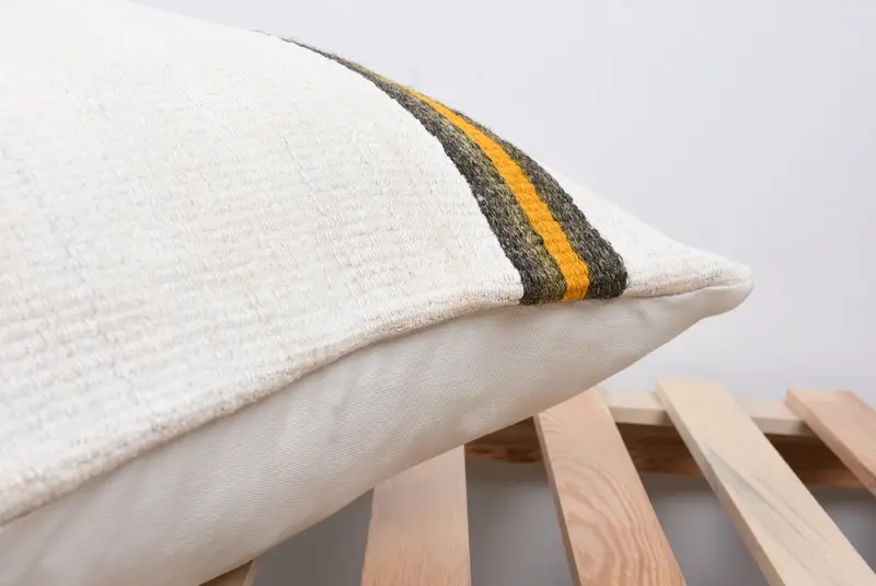 Gift Pillow, 20x20 White Cushion Case, Pillow Cover, Boho Pillow, Handmade Kilim Cushion, Meditation Pillow Case, Hippie Throw Cushion Cover - 7
