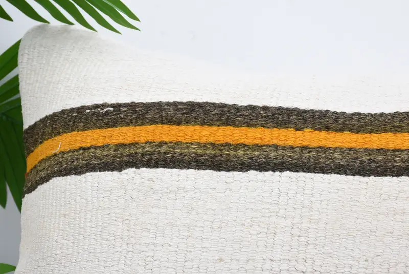 Gift Pillow, 20x20 White Cushion Case, Pillow Cover, Boho Pillow, Handmade Kilim Cushion, Meditation Pillow Case, Hippie Throw Cushion Cover - 2