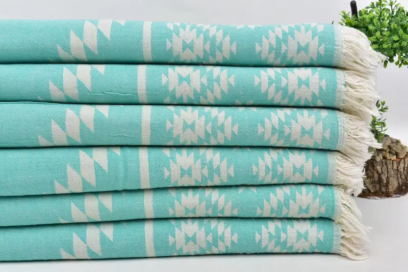 Personalized Turkish Towel, Wedding Hand Made Gift, Absorbent Turkish towel, Thin towel, 70x36 Cotton Kilim Towel, Yoga Towel, Wedding Shower Gift - 4